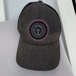 Travis Mathew Hat Cap Snap Back Grey Black Trucker The Patch California Golf
